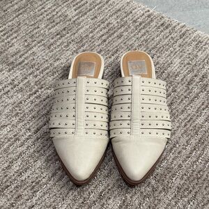 DV by Dolce Vita Women's Beige Studded Mules